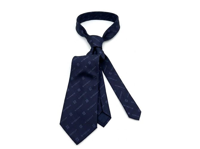 Gravata Givenchy em seda azul - vista 2
