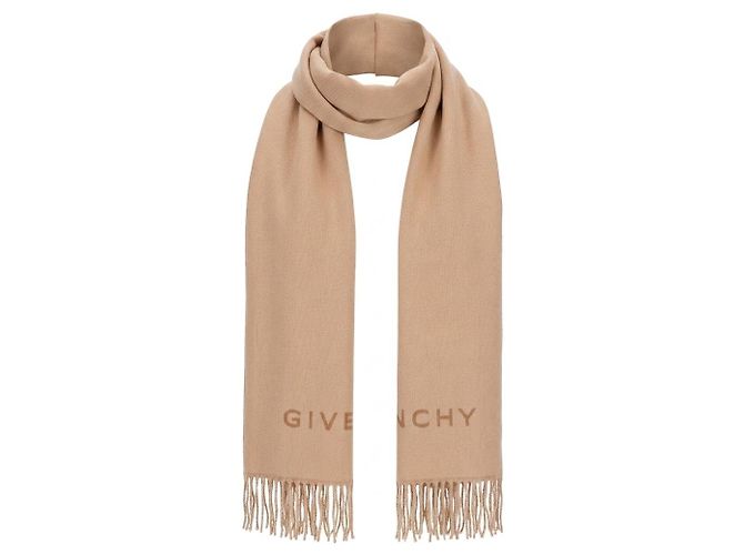 Givenchy Sciarpa in lana vergine beige - vista 2