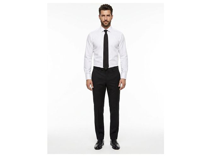 Givenchy Gravata de seda preta e branca - vista 3
