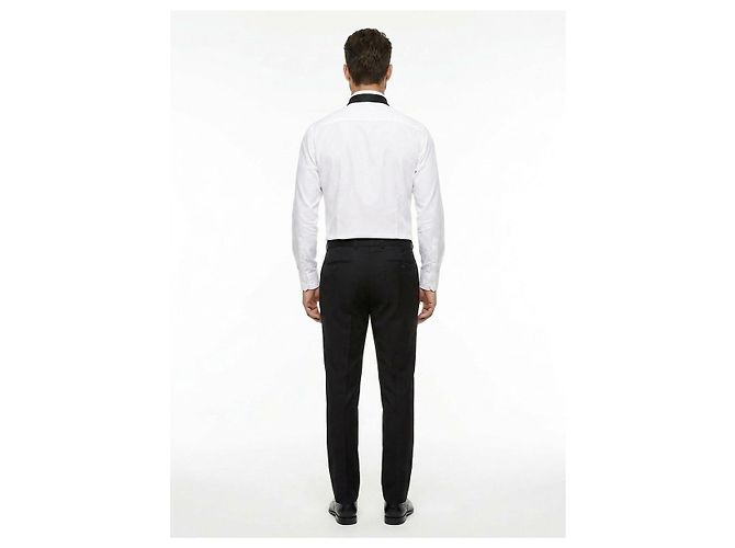 Givenchy Gravata de seda preta e branca - vista 4