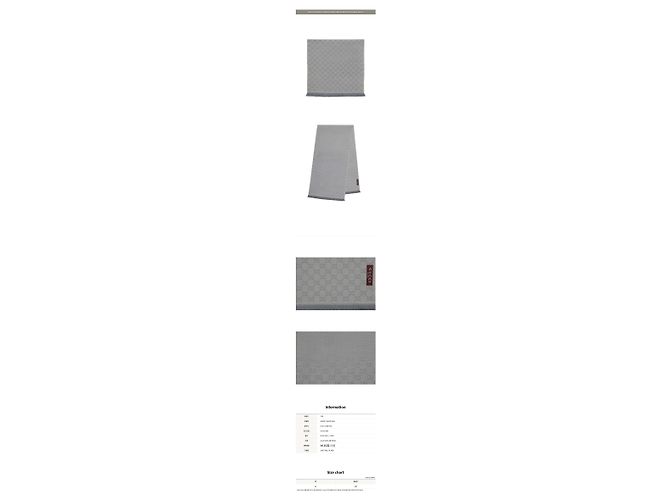 Gucci Sciarpa in lana jacquard GG blu grigio chiaro - vista 2