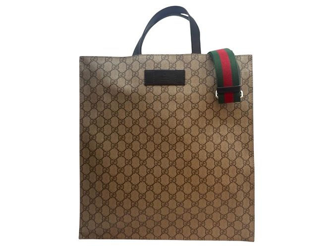Gucci Supreme Tote Bag Beige - vista 2