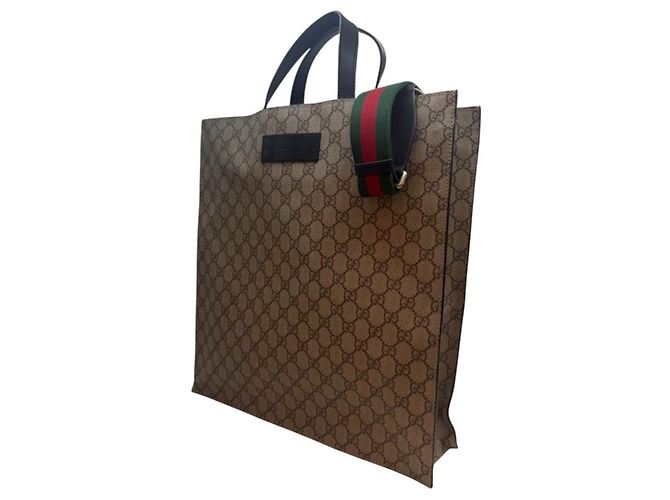 Gucci Supreme Tote Bag Beige - vista 3