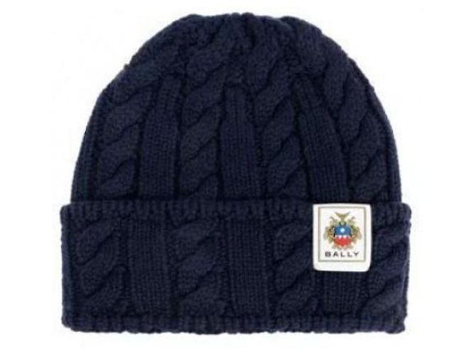 Bally Wool Beanie Blue Merino Wool - view 5
