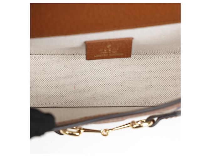 Gucci Borsa a Tracolla Mini Jumbo Horsebit Marrone - vista 13