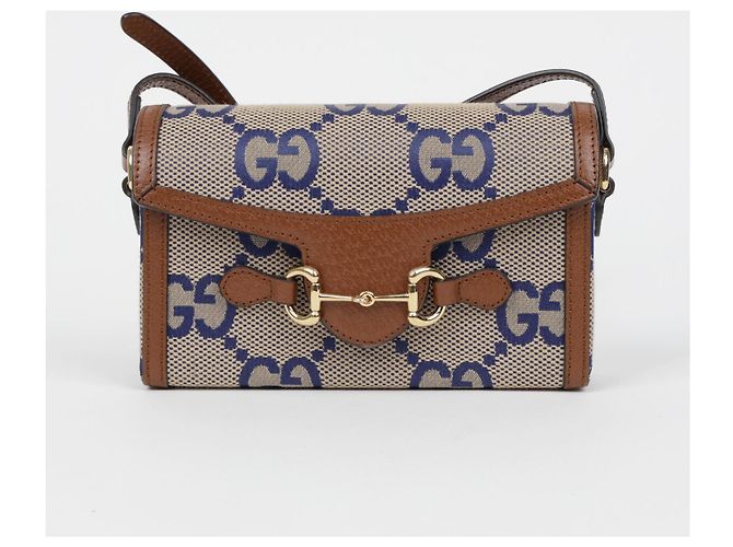 Gucci Borsa a Tracolla Mini Jumbo Horsebit Marrone - vista 2