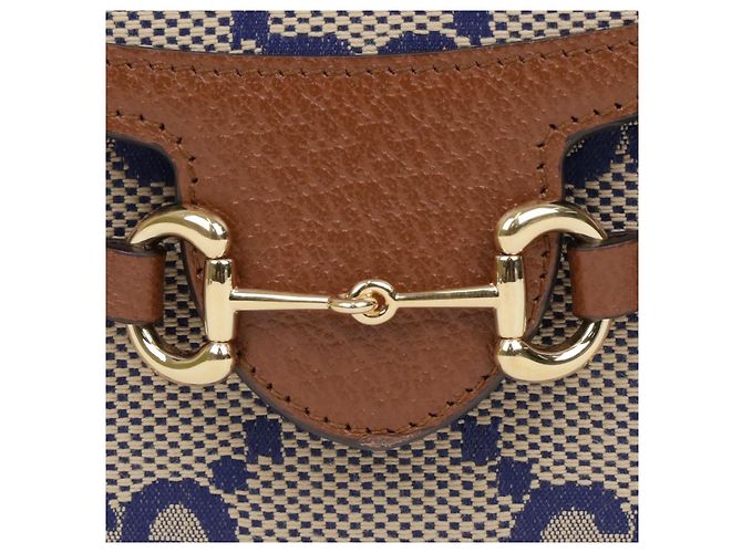 Gucci Borsa a Tracolla Mini Jumbo Horsebit Marrone - vista 3