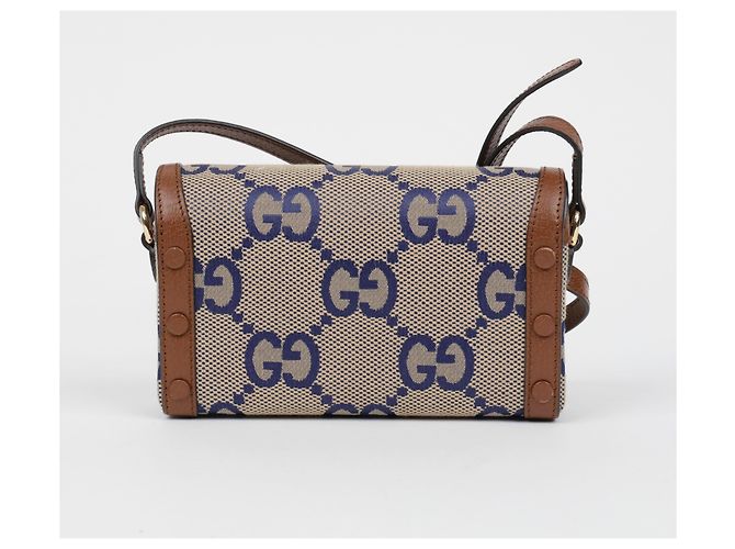 Gucci Borsa a Tracolla Mini Jumbo Horsebit Marrone - vista 4