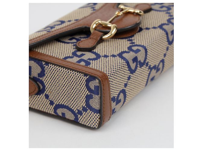 Gucci Borsa a Tracolla Mini Jumbo Horsebit Marrone - vista 8