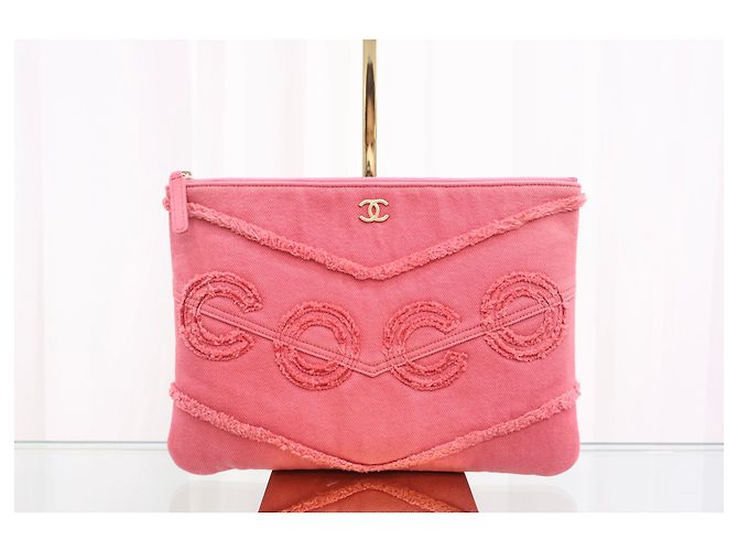 Chanel Clutch Coco Denim Gold Metal - vista 2