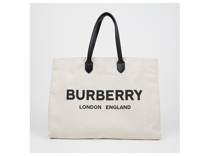 Burberry Borsa Tote Grande Logo Natural - vista 2