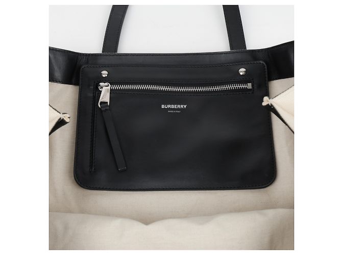 Burberry Borsa Tote Grande Logo Natural - vista 26