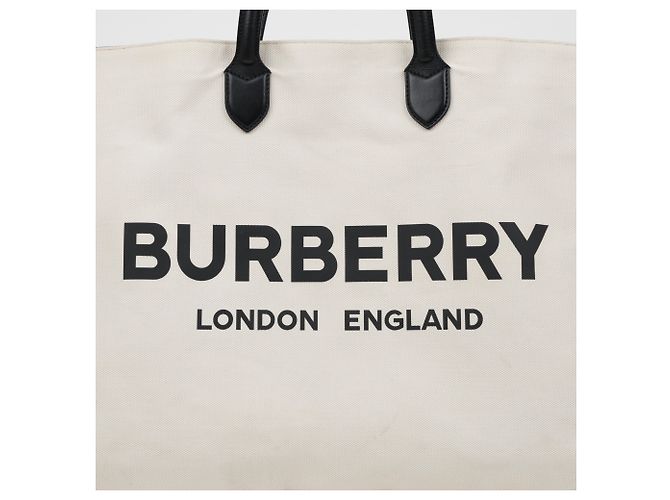 Burberry Borsa Tote Grande Logo Natural - vista 3