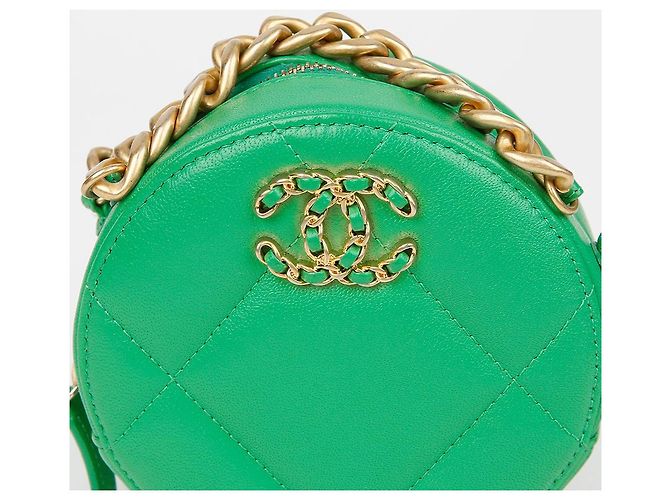 Chanel Runde Mini-Umhängetasche mit Kette - Ansicht 3