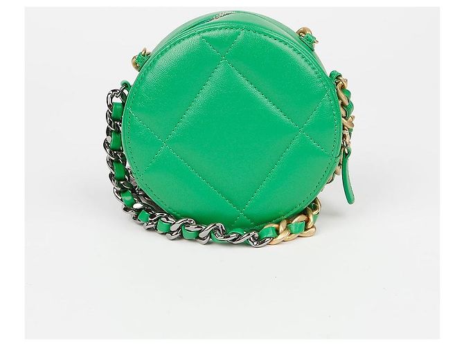 Chanel Runde Mini-Umhängetasche mit Kette - Ansicht 4