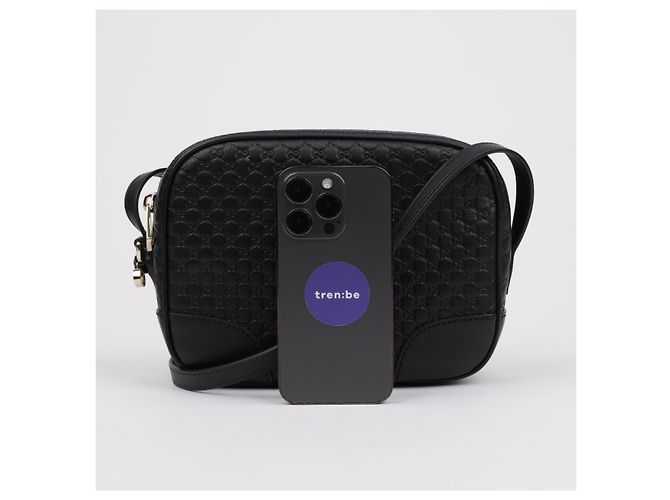 Gucci Borsa Disco Microshima GG in pelle Nera - vista 10