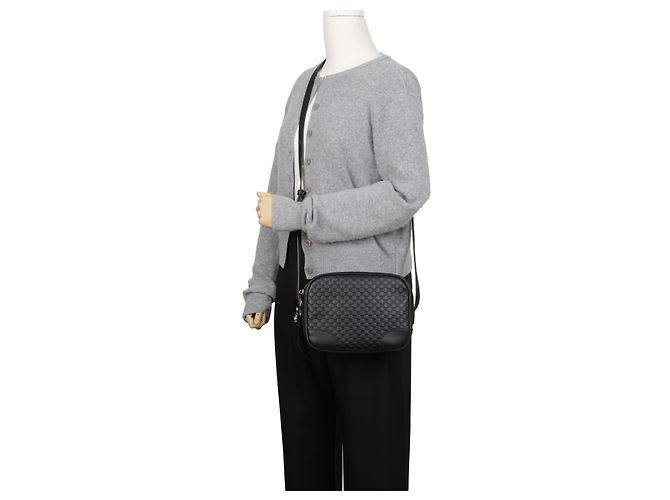 Gucci Borsa Disco Microshima GG in pelle Nera - vista 12