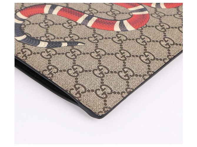 Gucci Clutch con tracolla stampa pitone - vista 10