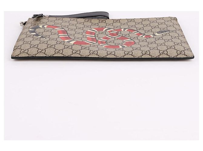 Gucci Clutch con tracolla stampa pitone - vista 9