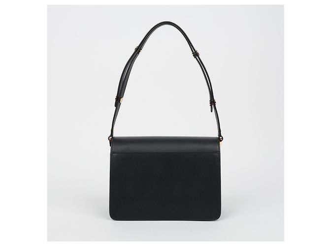 Marni Borsa a tracolla in pelle Saffiano nera da donna - vista 4