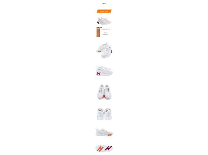 Hermès Sneakers Bouncing Mesh da donna Bianco - vista 2