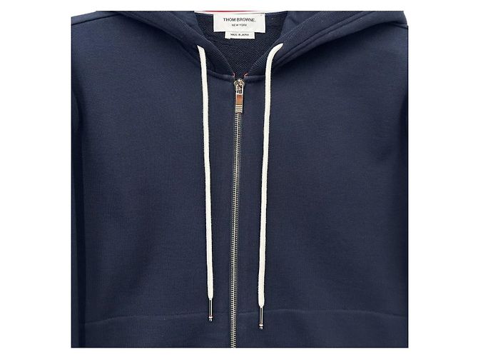 Thom Browne Color Block Kapuzenpullover mit Reißverschluss - Ansicht 5