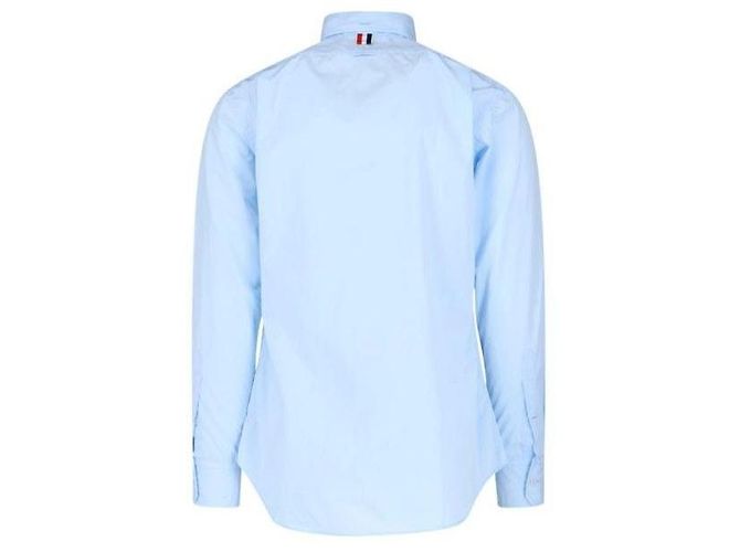 Thom Browne Camicia in popeline classica con rifiniture RWB - vista 6
