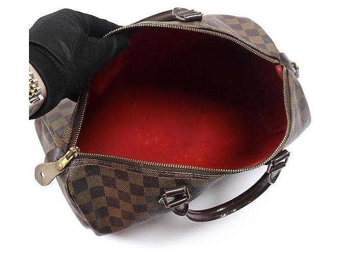 Louis Vuitton Borsa Tote Speedy in Canvas Damier Ebene - vista 5