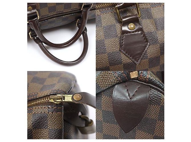 Louis Vuitton Borsa Tote Speedy in Canvas Damier Ebene - vista 7
