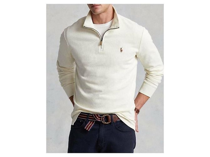 Ralph Lauren Strickpullover mit halbem Reißverschluss und Pony-Logo - Ansicht 6