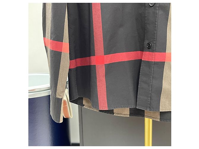 Burberry Camicia a maniche lunghe in cotone a quadri Somerton Black - vista 4