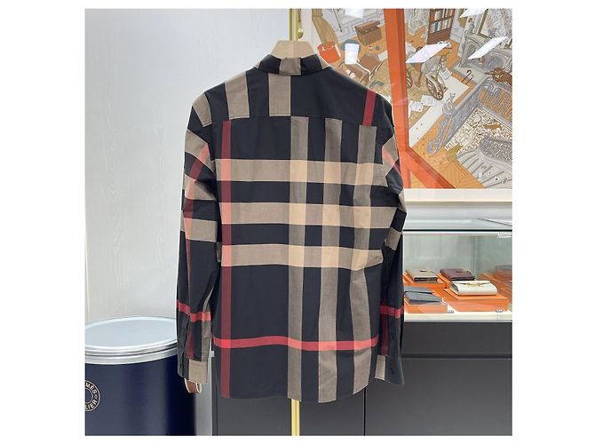 Burberry Camicia a maniche lunghe in cotone a quadri Somerton Black - vista 5