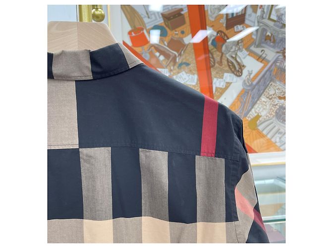 Burberry Camicia a maniche lunghe in cotone a quadri Somerton Black - vista 6