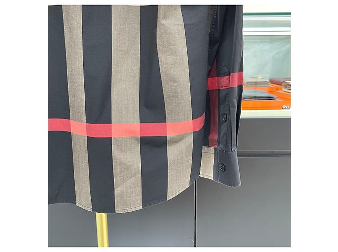 Burberry Camicia a maniche lunghe in cotone a quadri Somerton Black - vista 7