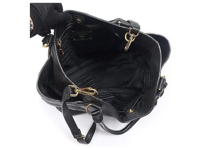 Gucci Borsa Shopper Tote in pelle Microsima nera - vista 5