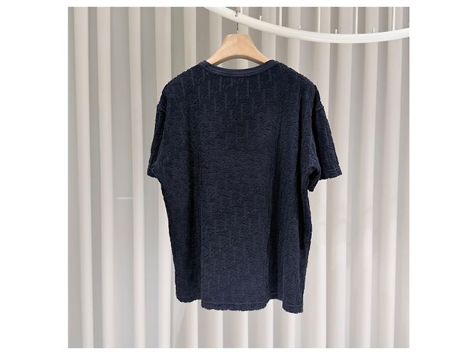 Dior Terry Oblique Navy Kurzarm T-Shirt Grade/M) - Ansicht 5