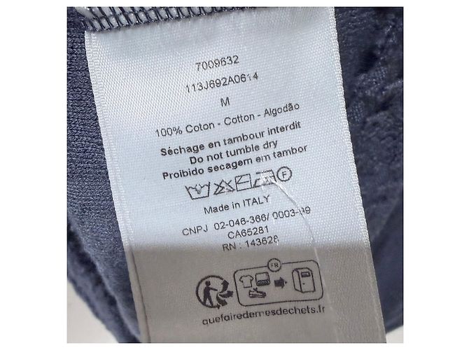 Dior Terry Oblique Navy Kurzarm T-Shirt Grade/M) - Ansicht 6