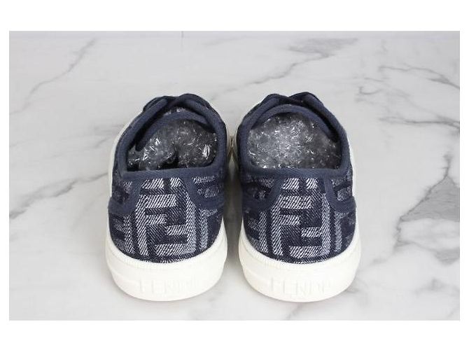 Fendi Sneakers in denim jacquard FF - vista 6