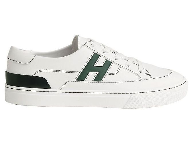 Sneakers Deep Hermès Verde in pelle - vista 5