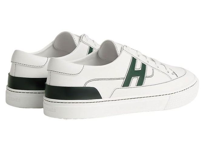 Sneakers Deep Hermès Verde in pelle - vista 6