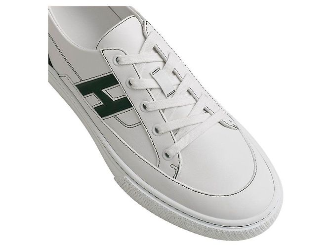 Sneakers Deep Hermès Verde in pelle - vista 7