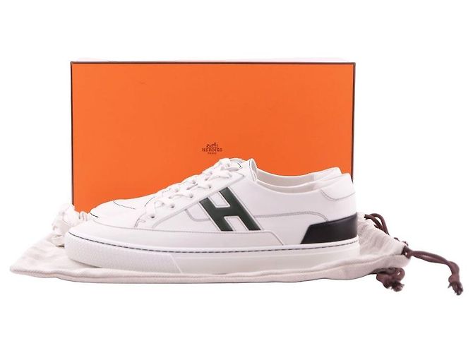 Sneakers Deep Hermès Verde in pelle - vista 9