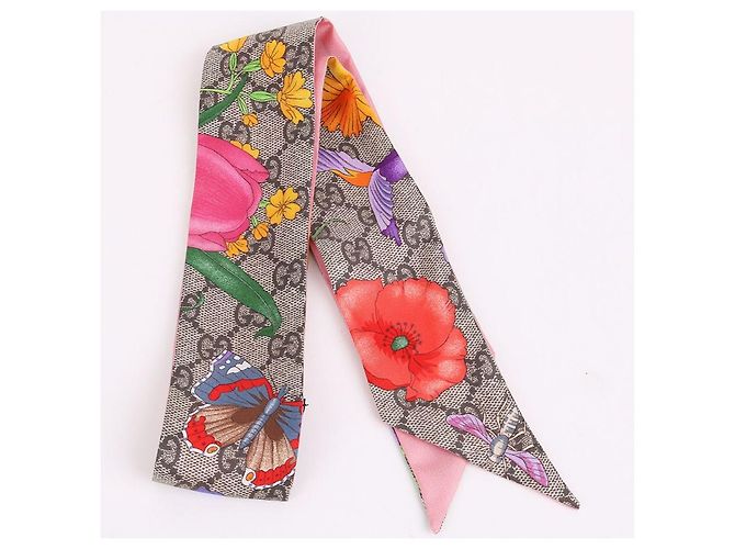 Gucci Sciarpa in seta con motivo floreale - vista 2