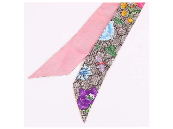 Gucci Sciarpa in seta con motivo floreale - vista 4