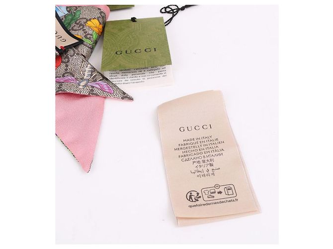 Gucci Sciarpa in seta con motivo floreale - vista 7