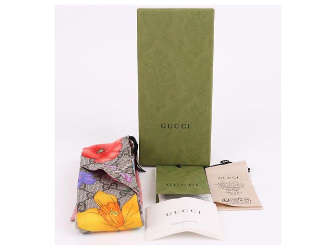Gucci Sciarpa in seta con motivo floreale - vista 8