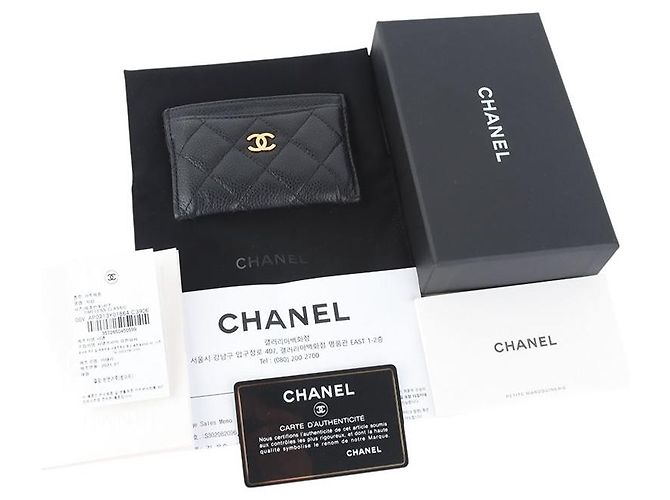 Chanel Tarjetero Classic Caviar Gold CC - vista 6