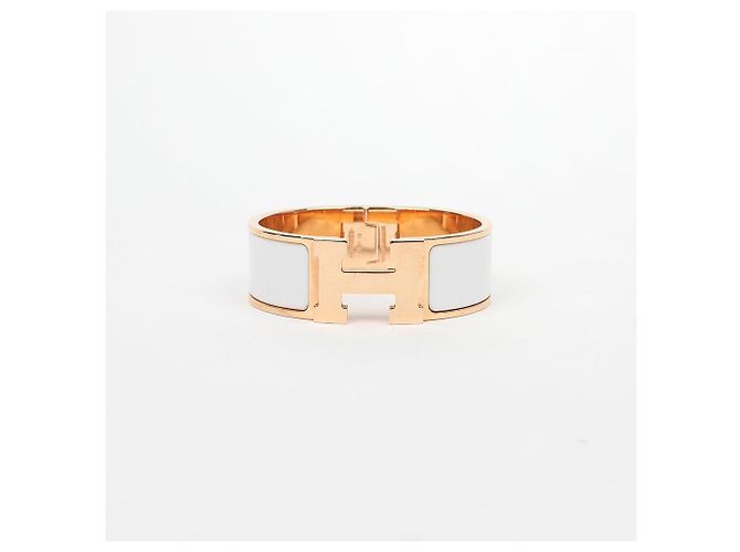 Hermès Click Clack Armband in Gold Blanc - Ansicht 2