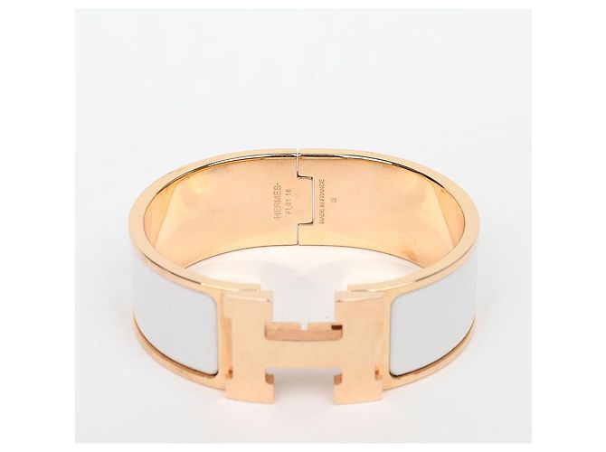 Hermès Click Clack Armband in Gold Blanc - Ansicht 3