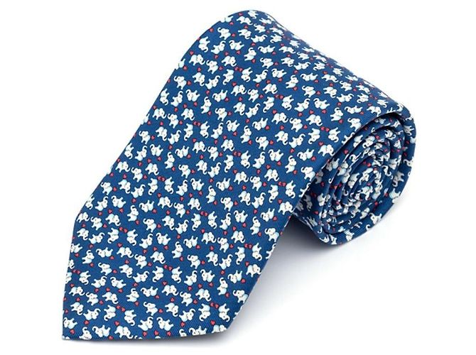 Salvatore Ferragamo Elephant Print Silk Tie - view 3